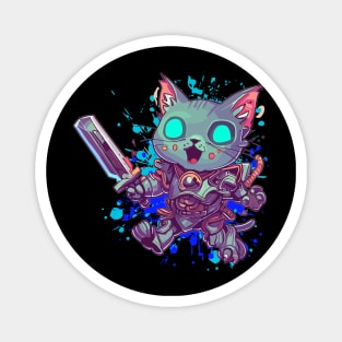 Zombie Cat Cyber Magnet